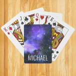 Watercolor Galaxy Personalized Name Space   Poker Cards<br><div class="desc">This design may be personalized in the area provided by changing the photo and/or text. Or it can be customized by clicking Personalize this Template and then choosing the click to customize further option and delete or change the color of the background, add text, change the text color or style,...</div>