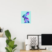 Watercolor Galaxy Rabbit Easter Poster (Home Office)