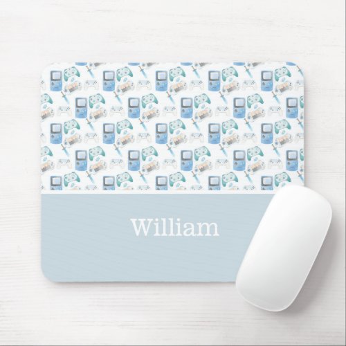 Watercolor Gamer Pattern Mouse Pad