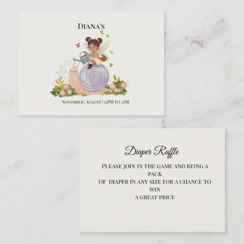 Watercolor Garden Baby Shower Enclosure Card