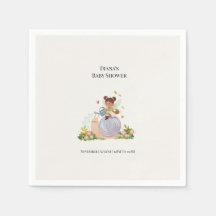 Watercolor Garden Baby Shower Napkins