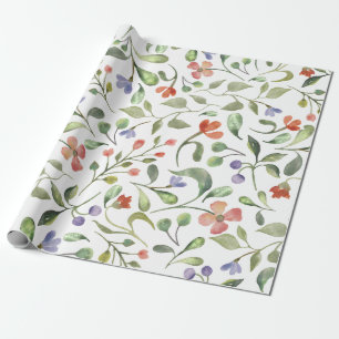 Watercolor Garden Floral Wrapping Paper