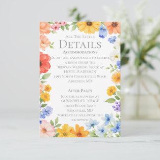 Watercolor Garden Flower Enclosure Card