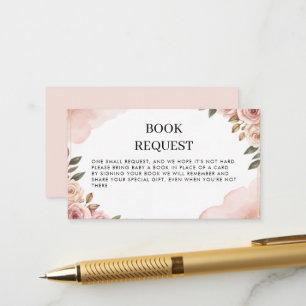 Watercolor Garden Flowers Book Request Enclosure Card