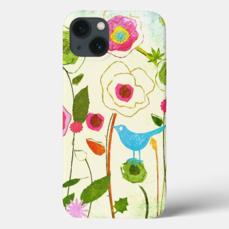 Watercolor Garden Flowers Iphone 13 Case