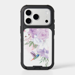 Watercolor Garden Flowers Hummingbird Bird iPhone 17 Pro Case