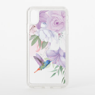 Watercolor Garden Flowers Hummingbird Bird Speck iPhone XS Max Case