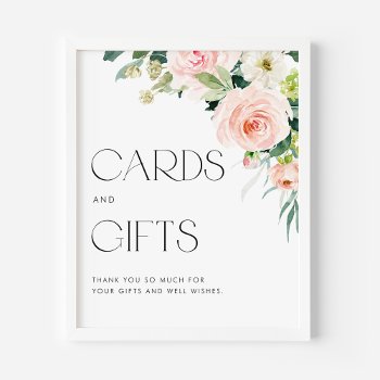 Watercolor Garden Flowers Wedding Cards And Gifts Poster by misstallulah at Zazzle