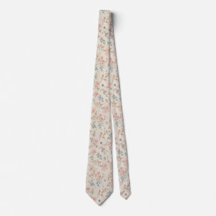 watercolor Garden Flowers Wildflower Spring Meadow Neck Tie