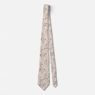 watercolor Garden Flowers Wildflower Spring Meadow Neck Tie