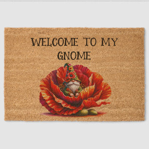 Watercolor Garden Gnome Fiber Doormat