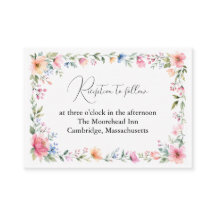 Watercolor Garden Reception Card