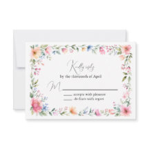 Watercolor Garden Reply Card