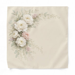 Watercolor Garden Roses for Timeless Bandana