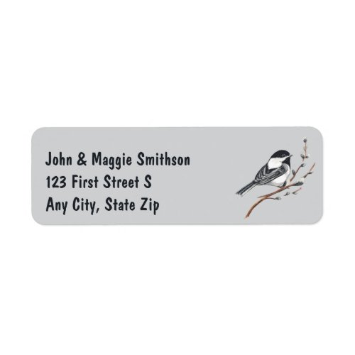 Watercolor Garden Sparrow Nature Bird Address Label