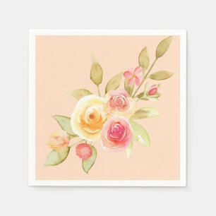 Watercolor Garden Wedding Napkins