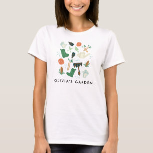 Watercolor Gardening Personalized T-Shirt