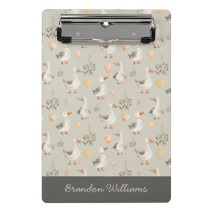 Watercolor Geese - Customizable Mini Clipboard