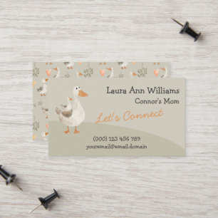 Watercolor Geese Mommy Playdate Calling Card