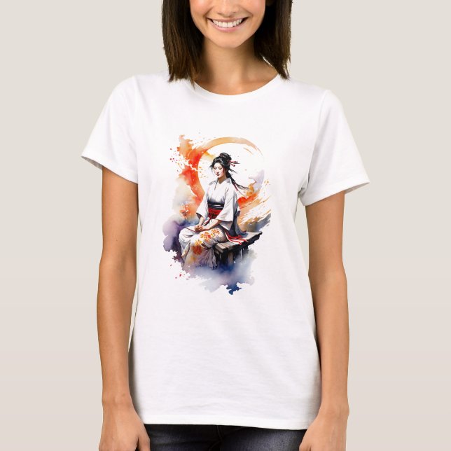 Watercolor Geisha T-Shirt (Front)