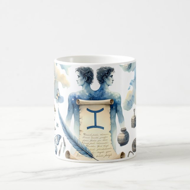 Watercolor Gemini  Coffee Mug (Center)