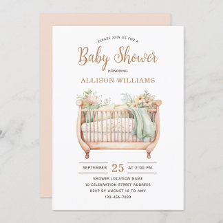 Watercolor Gender Neutral Couples Baby Shower Invitation