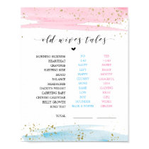 Watercolor Gender Reveal Old Wives Tales Sign