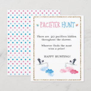 Watercolor Gender Reveal Pacifier Hunt Game