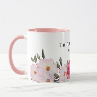 Watercolor Gentle Pink White Roses Illustration