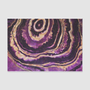 Watercolor Geode Purple Pink Gold Abstract Agate Tissue Paper