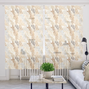 Watercolor Geometric Animal Print Sheer Curtains