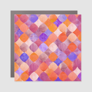 Watercolor geometric, Arab fish scales. Car Magnet