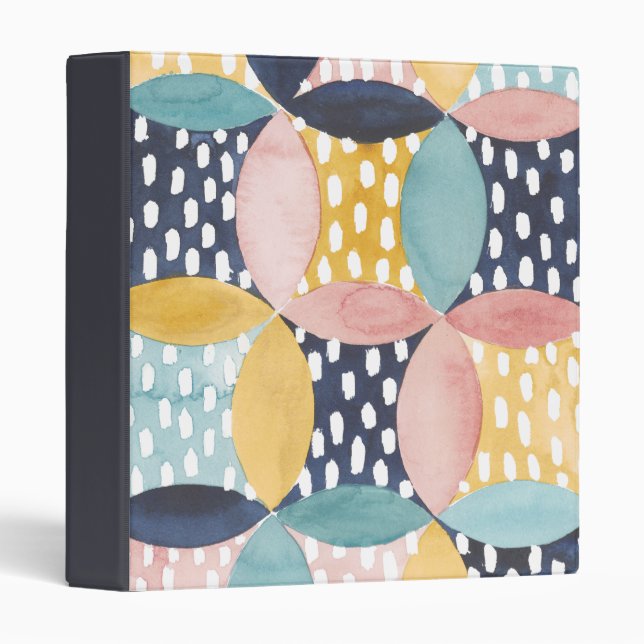 Watercolor Geometric Circles Binder (Front/Spine)