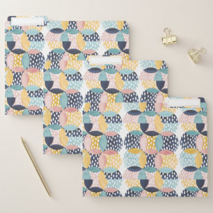 Watercolor Geometric Circles File Folder