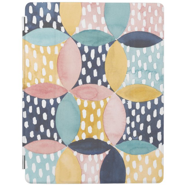 Watercolor Geometric Circles iPad Smart Cover (Front)