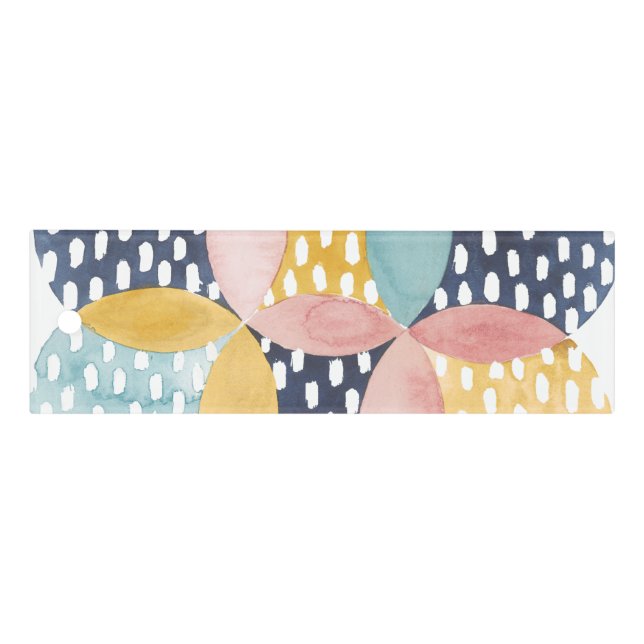 Watercolor Geometric Circles Ruler (Front)