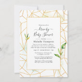Watercolor Geometric Crystal Drive By Shower Invitation (Front)