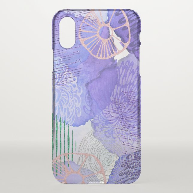 Watercolor Geometric Design Uncommon iPhone Case (Back)