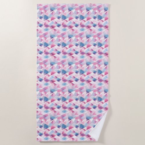 Watercolor Geometric Dream Beach Towel