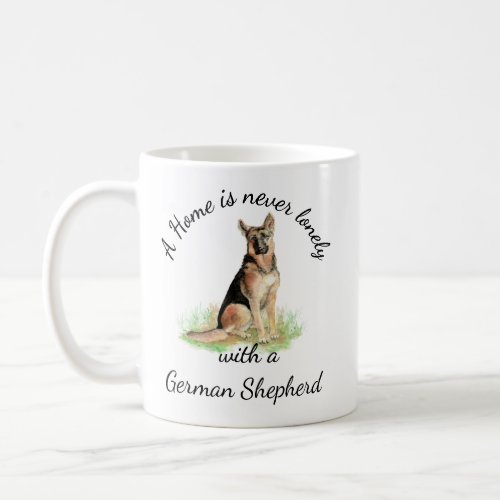 Watercolor German Shepherd Dog Pet Animal Coffee Mug