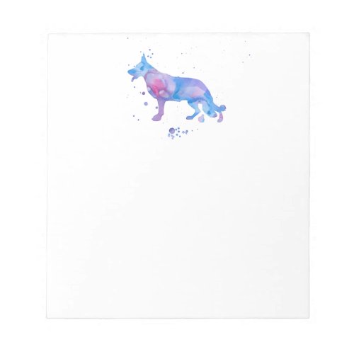 Watercolor German Shepherd Dogs Notepad