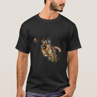 Watercolor German Shepherd For Alsatian Dog Owners T-Shirt