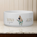 Watercolor German Shepherd Malinois Personalized Bowl<br><div class="desc">Personalize this gorgeous German Shepherd Malinois Dog Pet Bowl with your own baby's name! Original artistry hand-painted in watercolor.</div>
