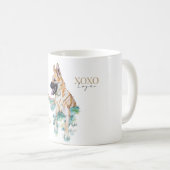 Watercolor German Shepherd Malinois Personalized Coffee Mug (Front Right)