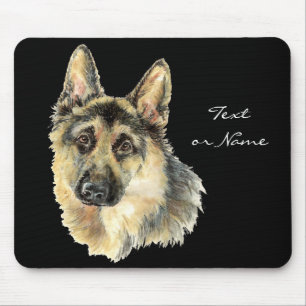 Watercolor German Shepherd Pet Dog Animal Mouse Pad