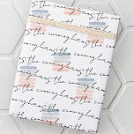 Watercolor Gift Pattern Add your Family Name Wrapping Paper<br><div class="desc">This simple and modern design is composed of playful script typography with a watercolor gift in the background</div>