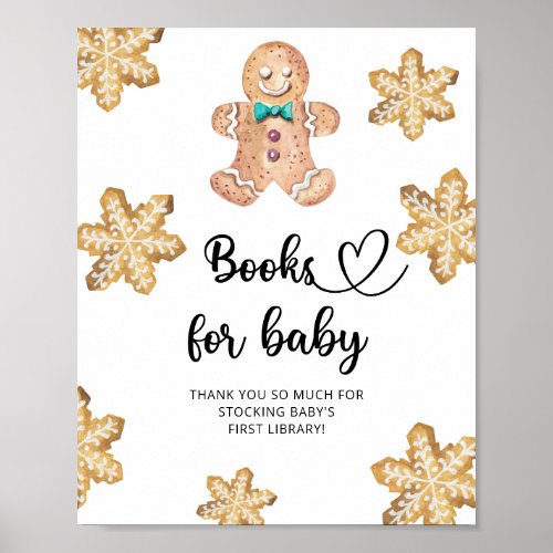 Watercolor gingerbread _ books for baby poster