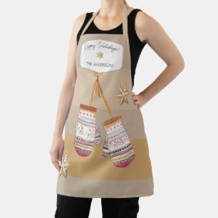 Watercolor Gingerbread Caramel Tones  Apron