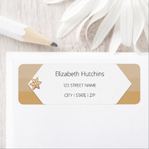 Watercolor Gingerbread Caramel Tones  Label