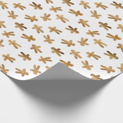 Watercolor Gingerbread Christmas Wrapping Paper